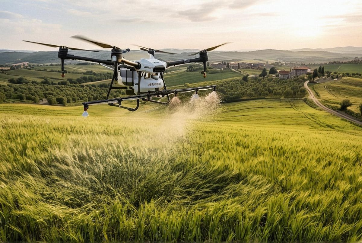 ¿Cuántas hectáreas pulveriza un dron agrícola al día?